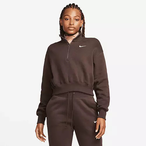 Nike Sportswear Women's Phoenix Fleece Oversized 1/2-Zip Crop Sweatshirt | Dick's Sporting Goods