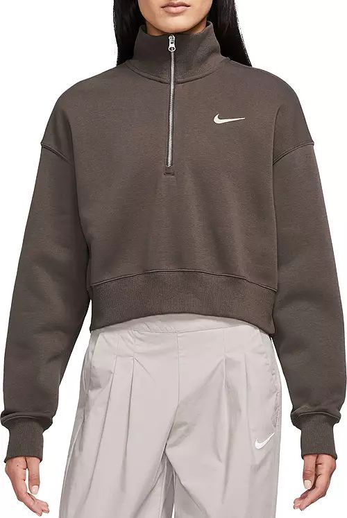 Nike Sportswear Women's Phoenix Fleece Oversized 1/2-Zip Crop Sweatshirt | Dick's Sporting Goods
