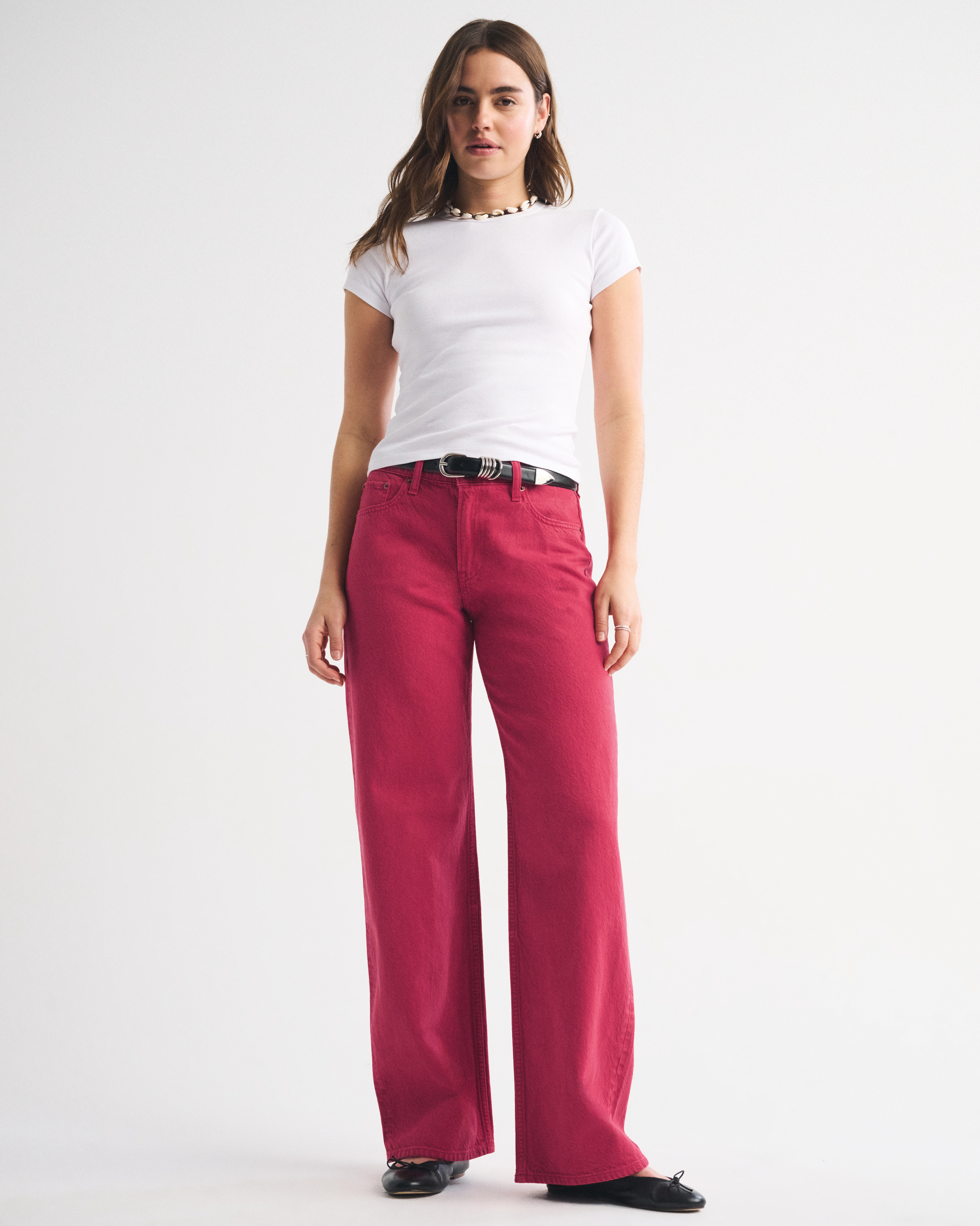 Low Rise Ultra Loose Red Jean | Abercrombie & Fitch (US)