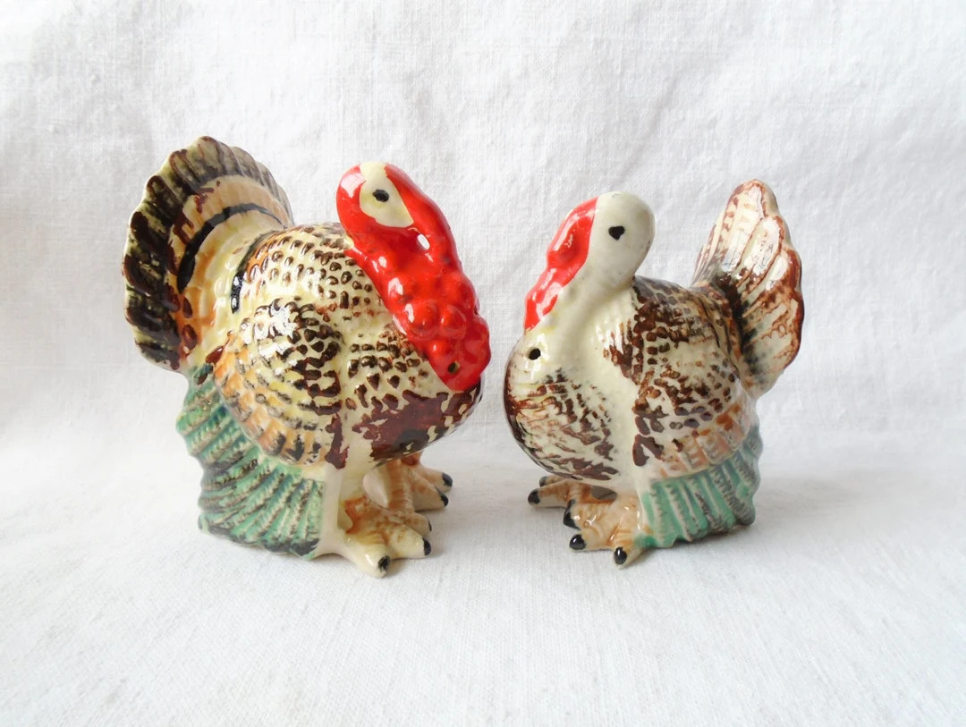 Vintage Turkey Salt and Pepper Shakers Thanksgiving Japan - Etsy | Etsy (US)