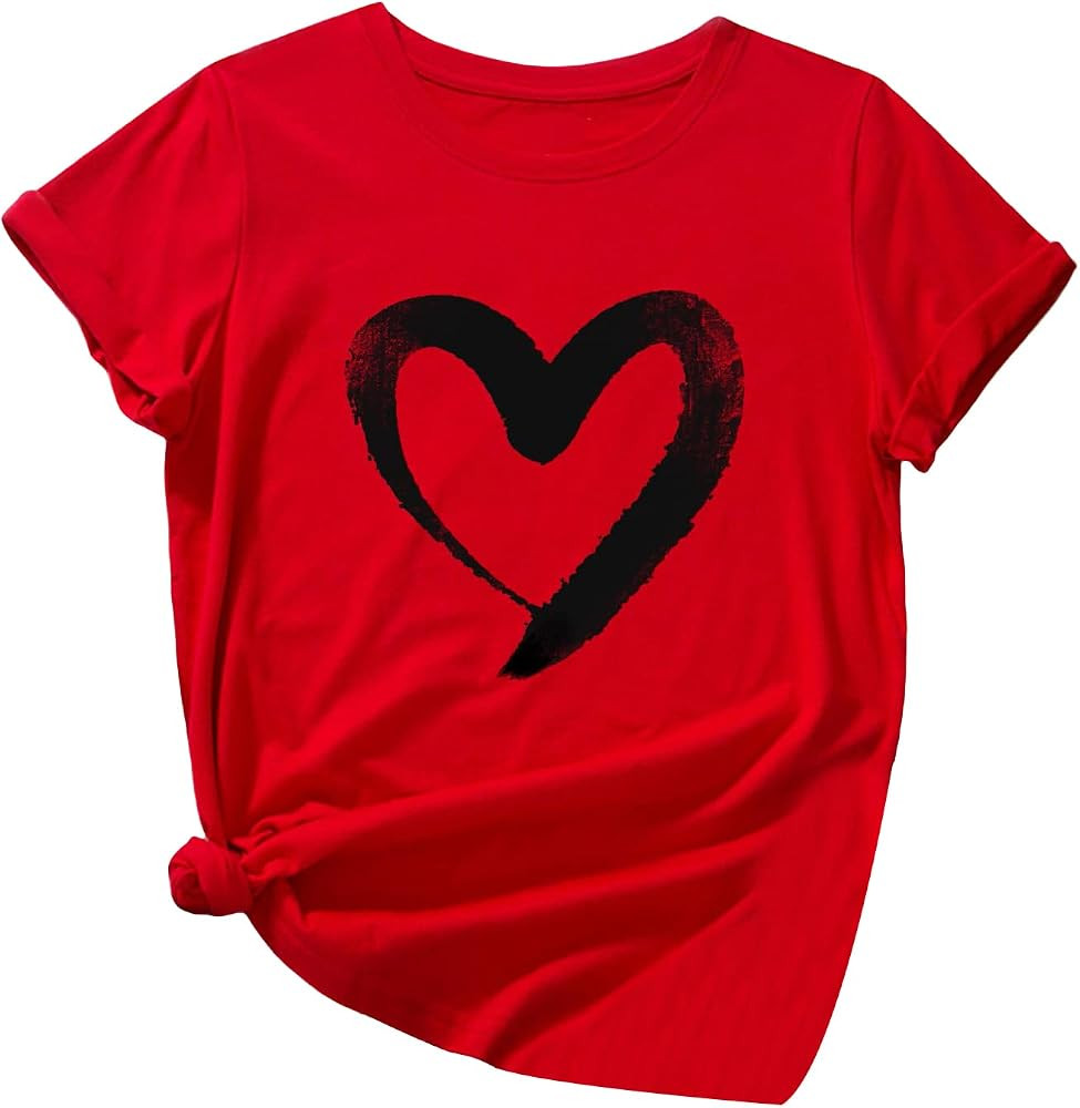 SOLY HUX Women's Letter Print Graphic Tees Short Sleeve Tops Casual Summer T Shirt | Amazon (US)