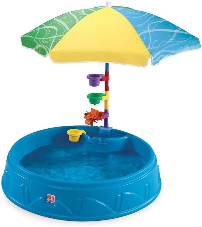 Step2 Play & Shade Pool for Toddlers | Plastic Kids Outdoor Pool, Multicolor | Amazon (US)