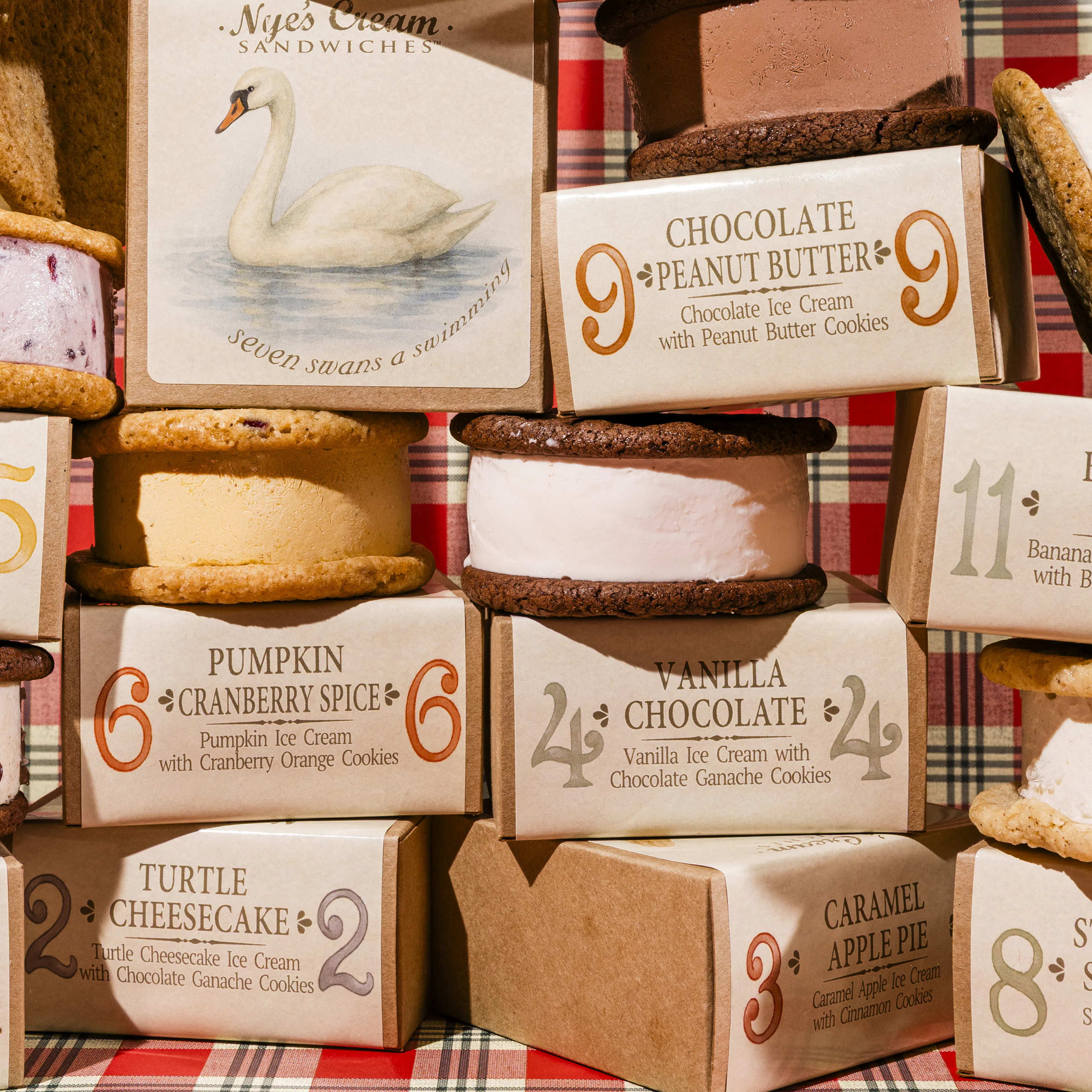 12 Days of Christmas Ice Cream Sandwich Pack by Nye's Cream Sandwiches | Goldbelly | Goldbelly
