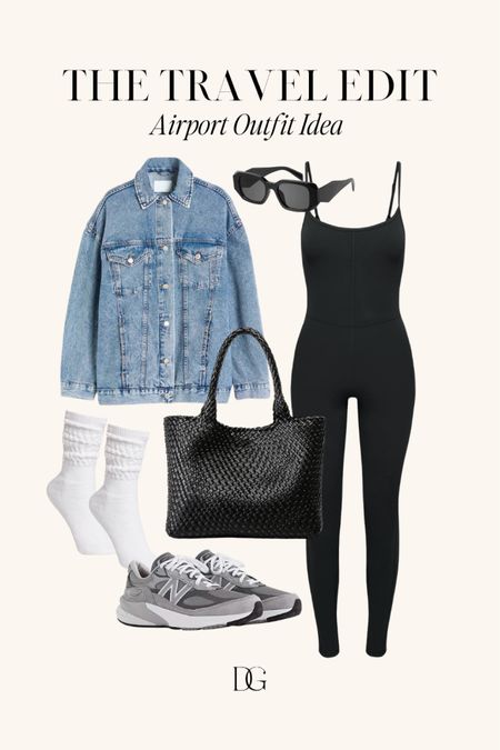 Travel Outfit Inspo | airport outfit, airport outfits, travel outfits, travel looks, travel look, comfy travel outfit, comfy travel outfits, casual travel outfits, casual travel outfit, travel style, airport look, travel look, oversized denim jacket, denim jackets, athleisure outfit, onesie, black athletic jumpsuit, staple sneakers, comfy sneakers, travel sneakers, woven tote bag, woven tote, tote bags, travel tote, travel totes, travel bags, travel bag

#LTKSeasonal #LTKstyletip #LTKtravel
