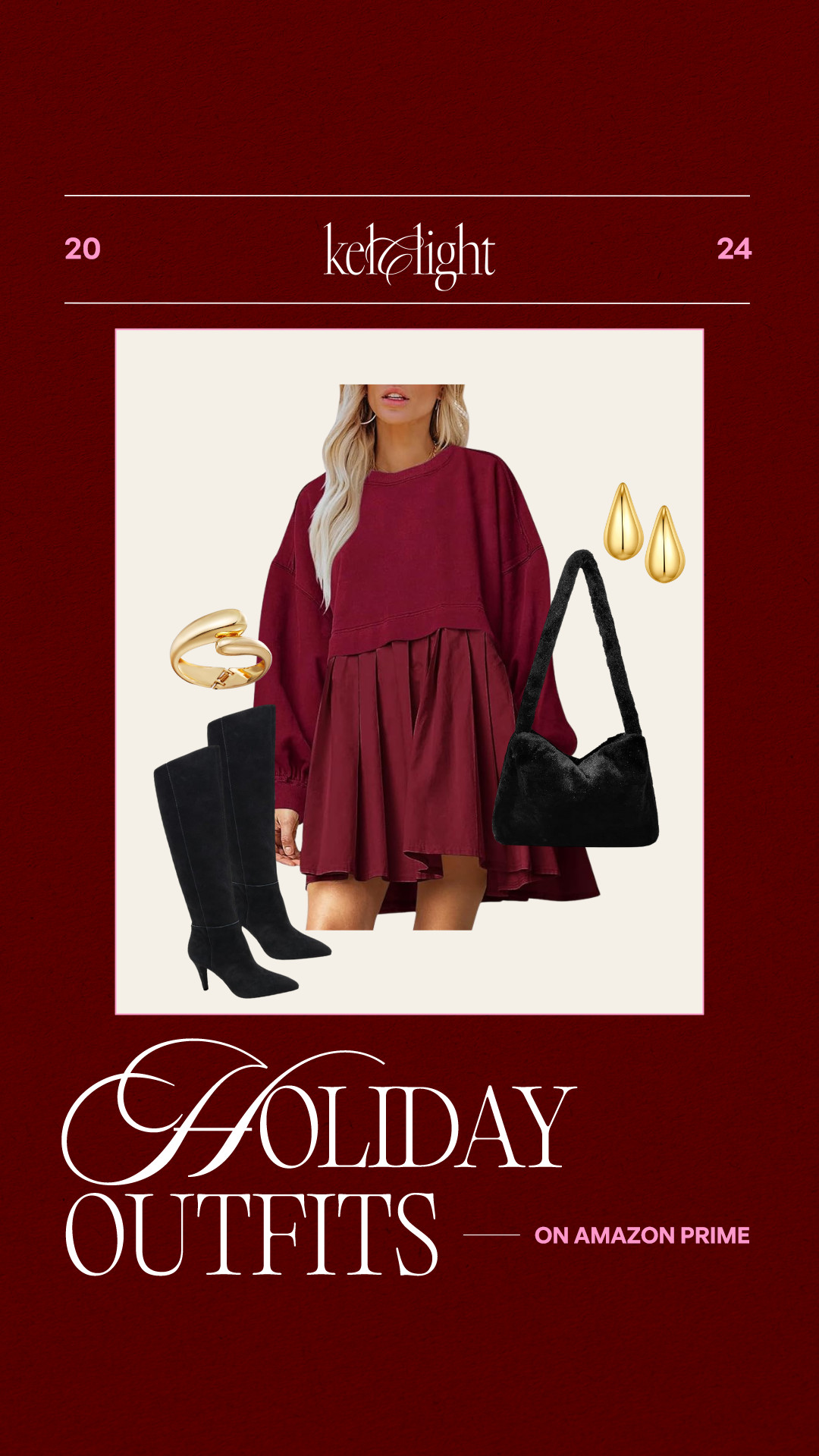 Holiday dress!!! Love this style | Amazon (US)