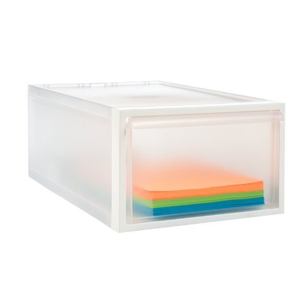 like-it Medium Stacking Drawer Translucent | The Container Store