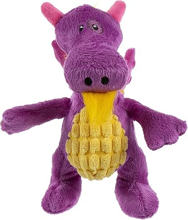 TrustyPup Tough 'N Fun Dragon Squeaky Plush Dog Toy, Chew Guard Technology - Purple, One Size (71... | Amazon (US)