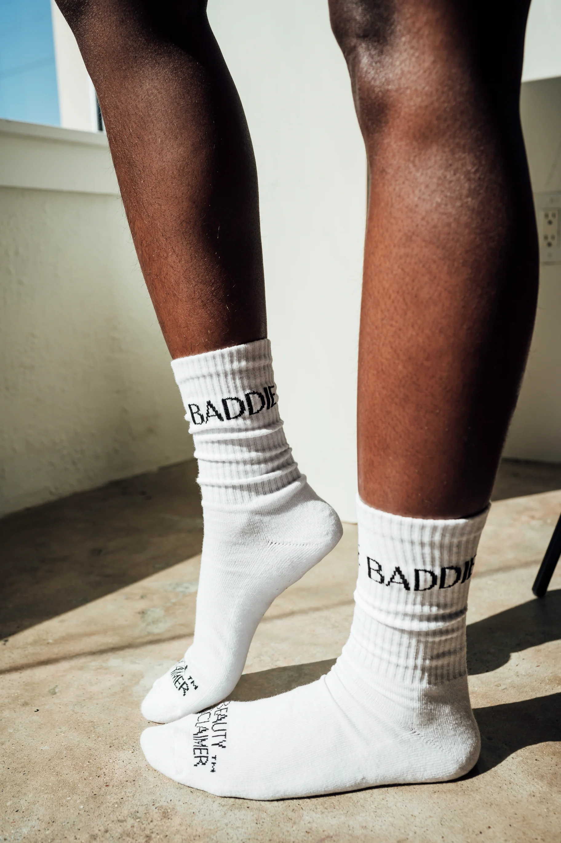 BADDIE Socks - Large Print | Beauty Disclaimer Brand LLC