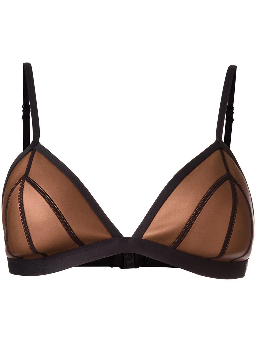 Duskii 'Ochre' triangle bikini top - Brown | FarFetch US