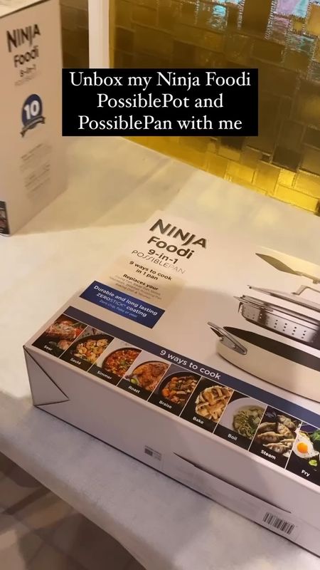 Unboxing my new multi-use kitchen pot and pan 🙌 This is the Ninja PossiblePot and PossiblePan ✨ 

These offer 9 ways to cook: Steam, Simmer, Roast, Braise, Bake, Sauté, Sear, Boil & Fry. It replaces a frying pan, stock pot, sauté pan, skillet, saucepan, steamer, roasting pan, baking dish & strainer!

It's also suitable for all hob types, dishwasher and oven safe ❕

#LTKSale #LTKFind #LTKhome