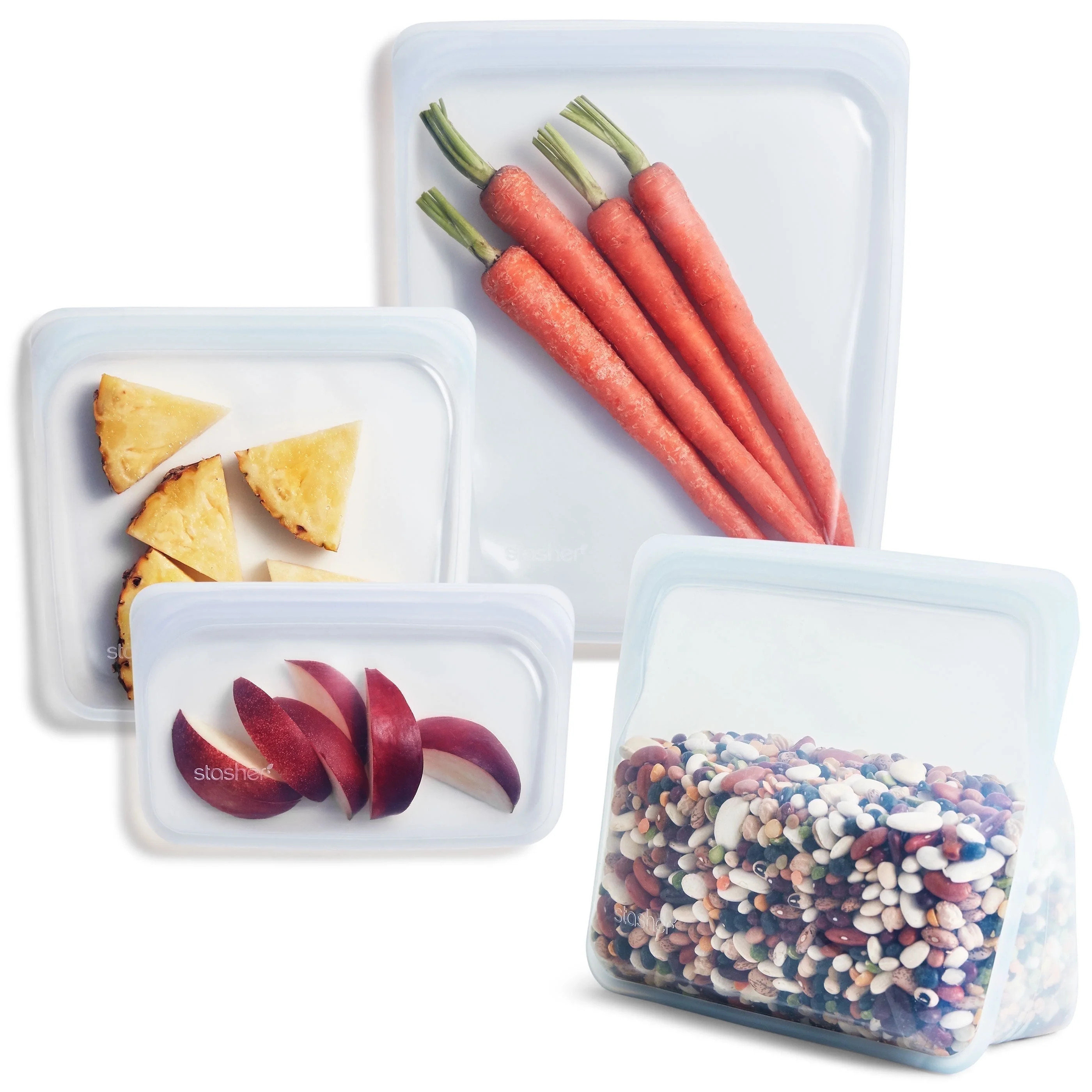 Stasher Premium Food-Grade Silicone Reusable Food Storage Container, Leak Free Pinch Loc Seal, Cl... | Walmart (US)