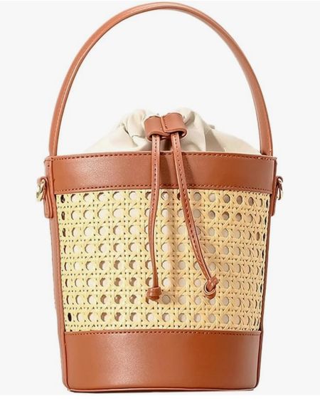 Rattan Bucket Bag for Summer UNDER $50 #travel #summer #purse #vacay #vacation #bag 

#LTKFindsUnder50 #LTKTravel #LTKItBag