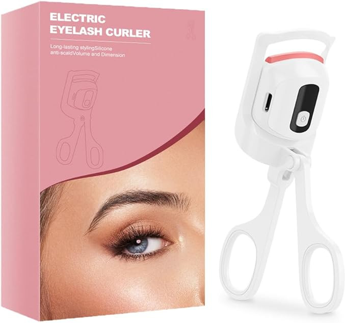 Heated Eyelash Curler, Rechargeable Electric Eyelash Curler for Travel, 24 Hours Long Lasting and... | Amazon (US)