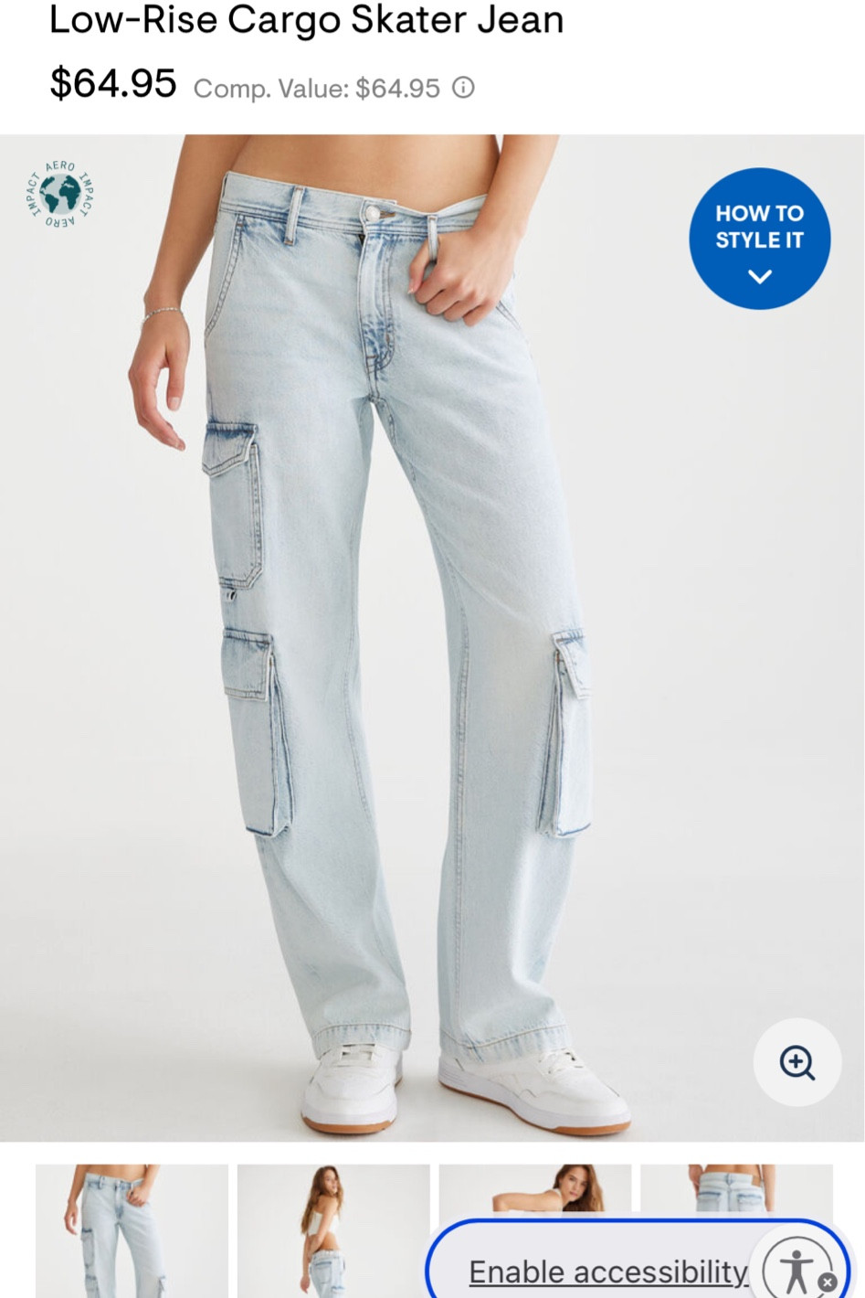 Aeropostale low rise cargo jeans. 

I would size down one size, they run a little big! 

#LTKCyberWeek #LTKSeasonal #LTKU