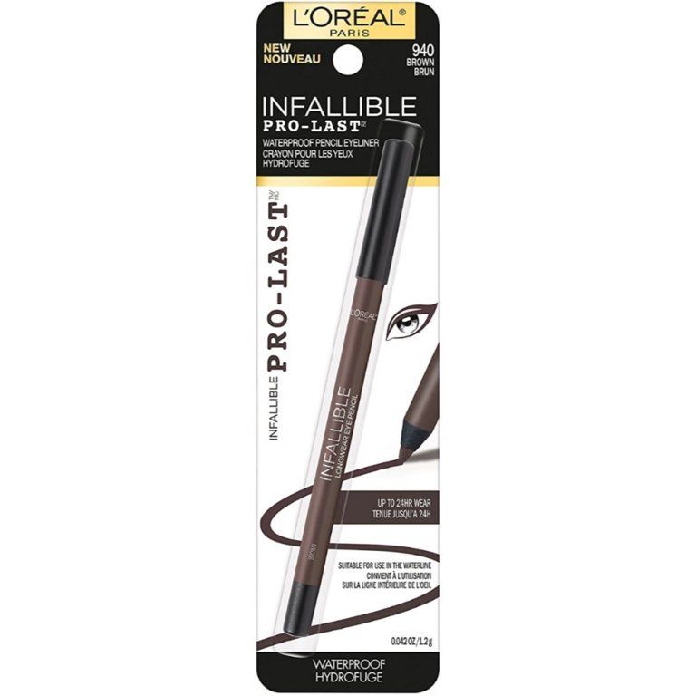L'Oreal Infallible Pro-Last Waterproof Pencil Eyeliner, Brown, (Pack of 2) | Walmart (US)