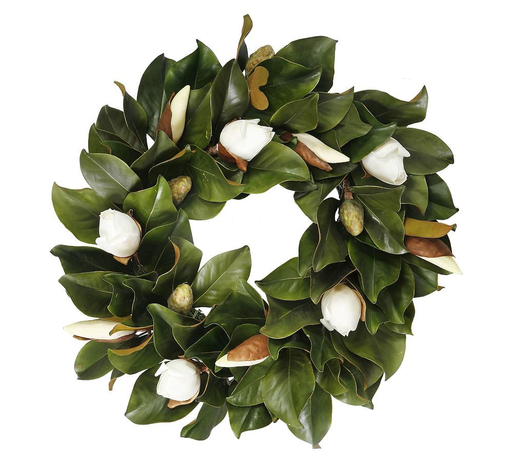 Faux Magnolia Bud Wreath | Pottery Barn (US)