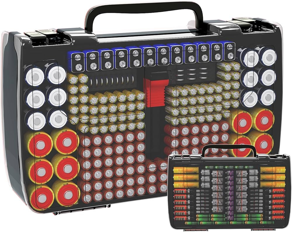 Battery Organizer Storage Holder Box Case with Tester- 269 Batteries Double-Sided Variety Pack, H... | Amazon (US)