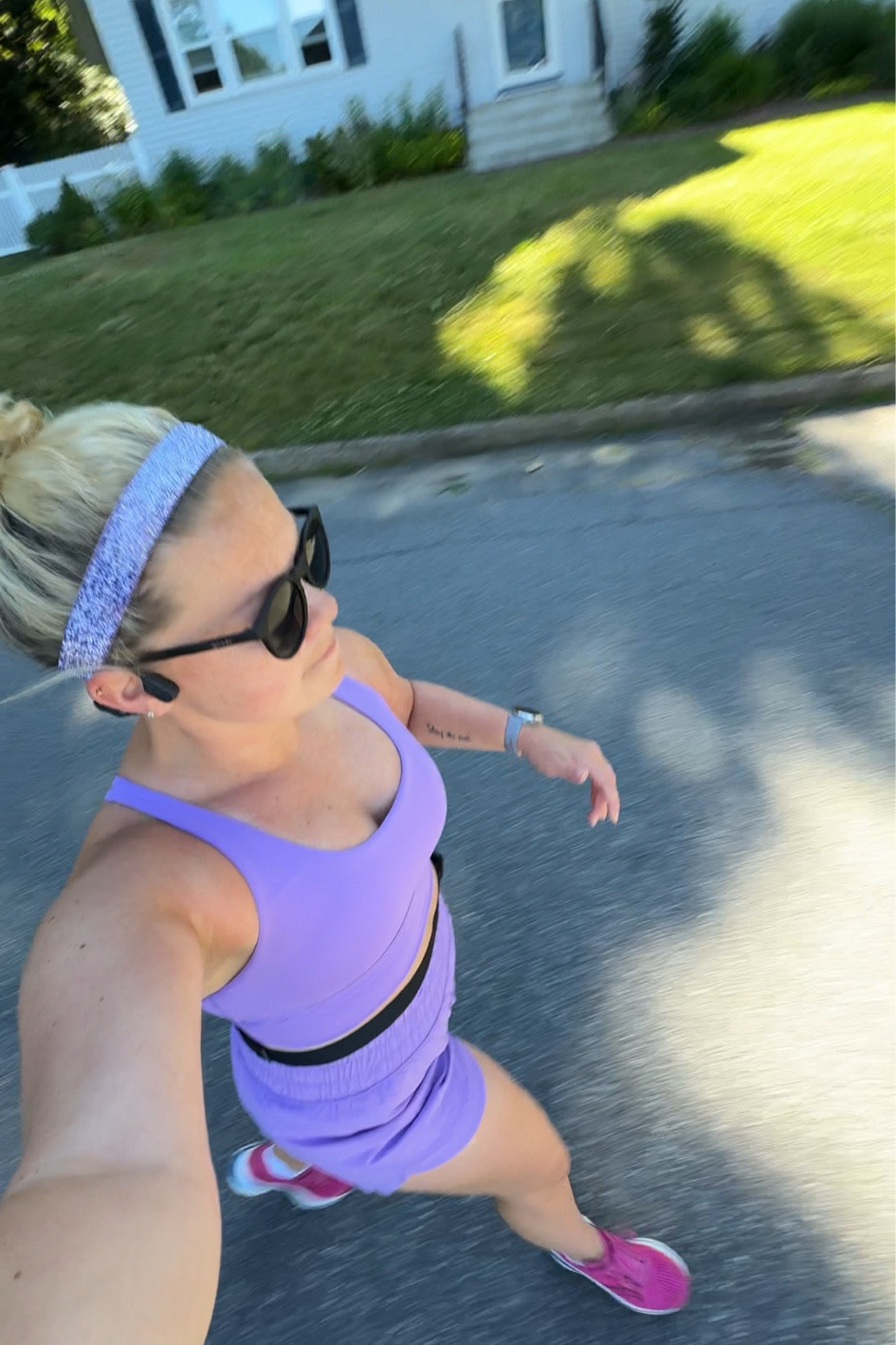 Wearing M top, S bottoms 