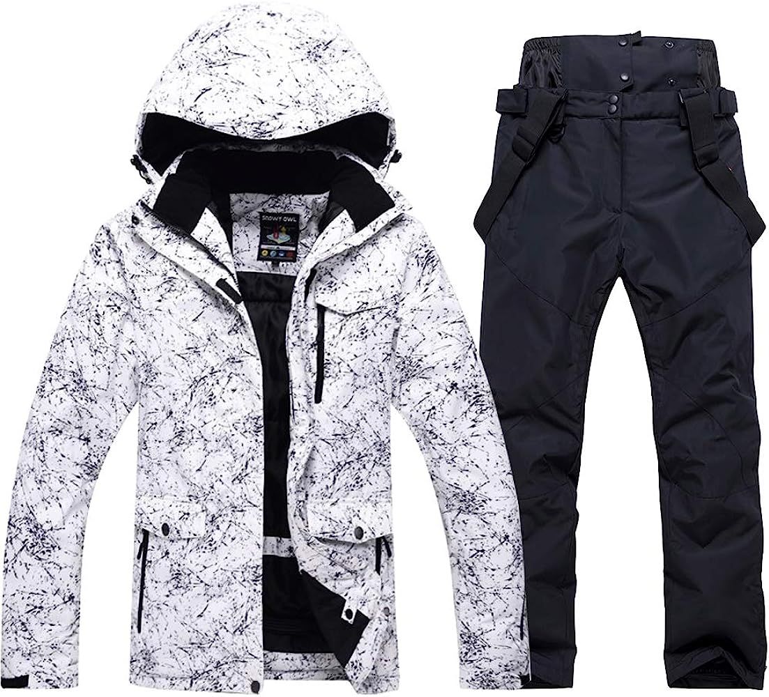 Fashion Women's High Waterproof Windproof Snowboard Colorful Printed Ski Jacket and Pants | Amazon (US)