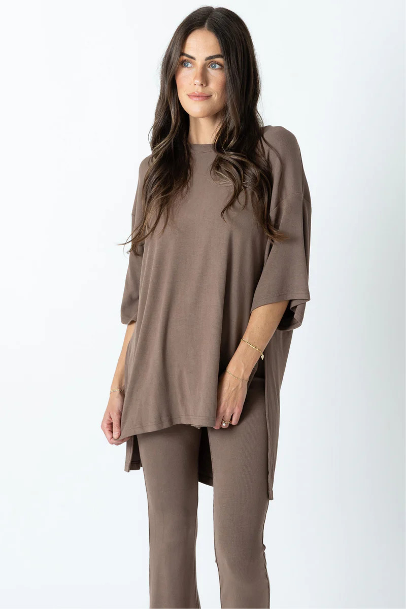 All Weekend Long Pant Set Taupe Brown | The Foxy Kind