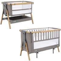 Tutti Bambini CoZee XL Bedside Crib + Cot - Oak / Charcoal - Oak / Charcoal | Natural Baby Shower UK