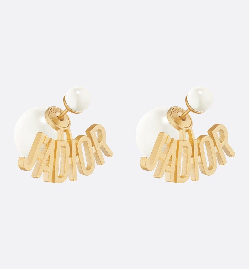 Dior Tribales Earrings Gold-Finish Metal and White Resin Pearls | DIOR | Dior Beauty (US)
