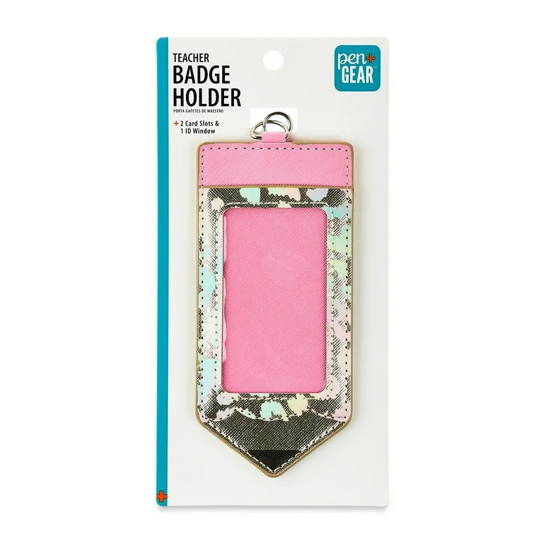 Pen+Gear Pencil Teacher Badge Holder, Multicolor | Walmart (US)