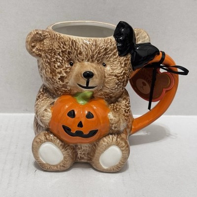 Creepy Critters Bear Holding Pumpkin Halloween Mug Brand New Summerween | eBay US