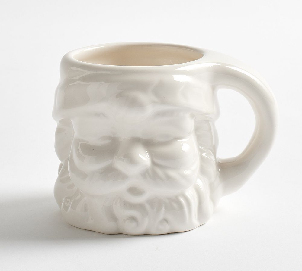 Santa Claus Mugs - White Glaze | Pottery Barn (US)
