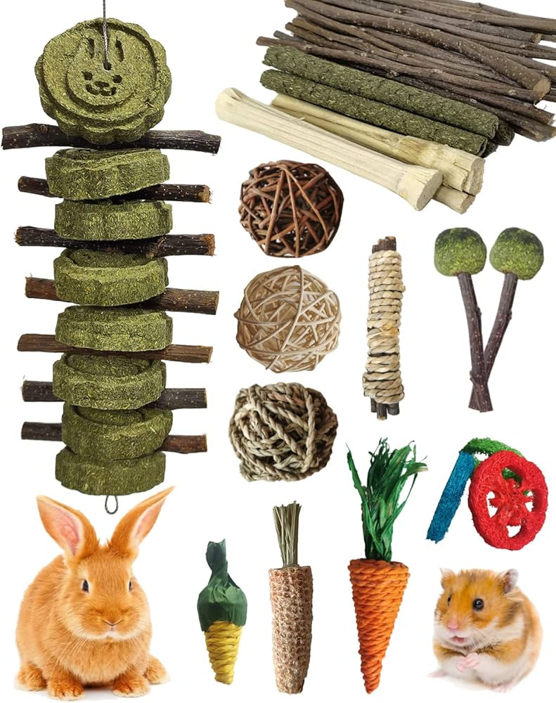 Rabbit Chew Toys for Teeth is About 340g, Tooth Grinding Stick for Bunny, Guinea Pig, Chinchilla ... | Amazon (CA)