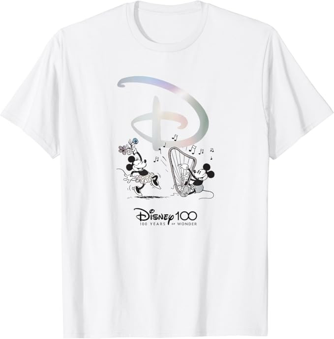 Disney 100 Anniversary Mickey and Minnie Dance Celebration T-Shirt | Amazon (UK)