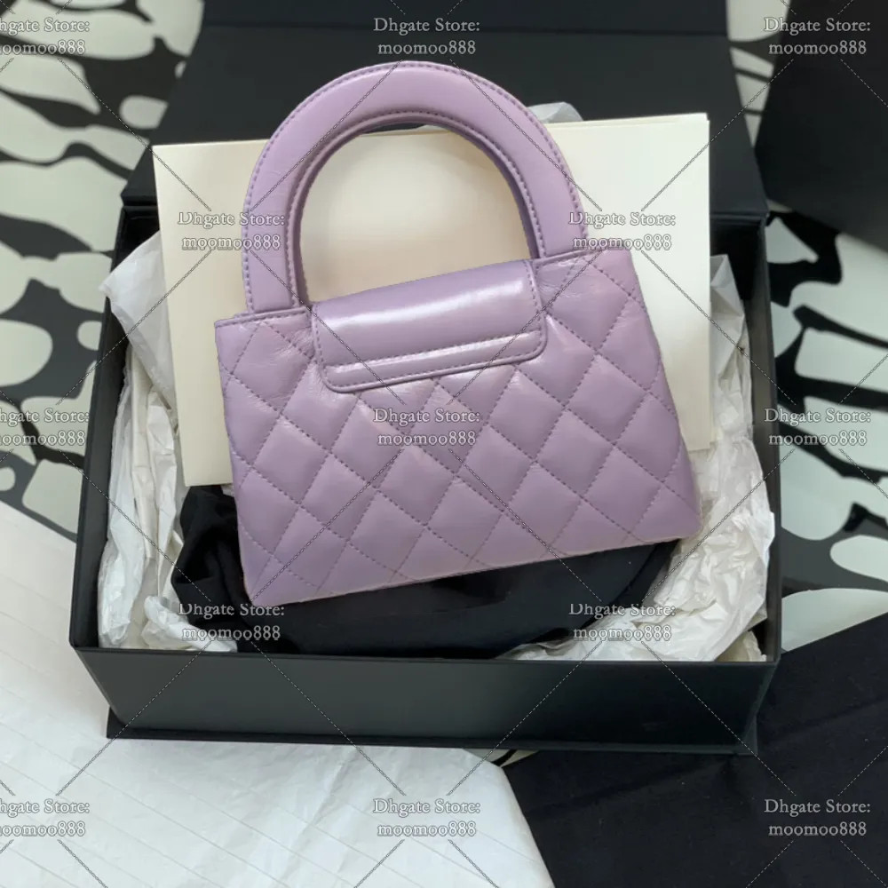 Designer Mini Shopping Bag 19cm Quilted Chain Bags for Women Luxury Handbags Calfskin Leather Bag... | DHGate