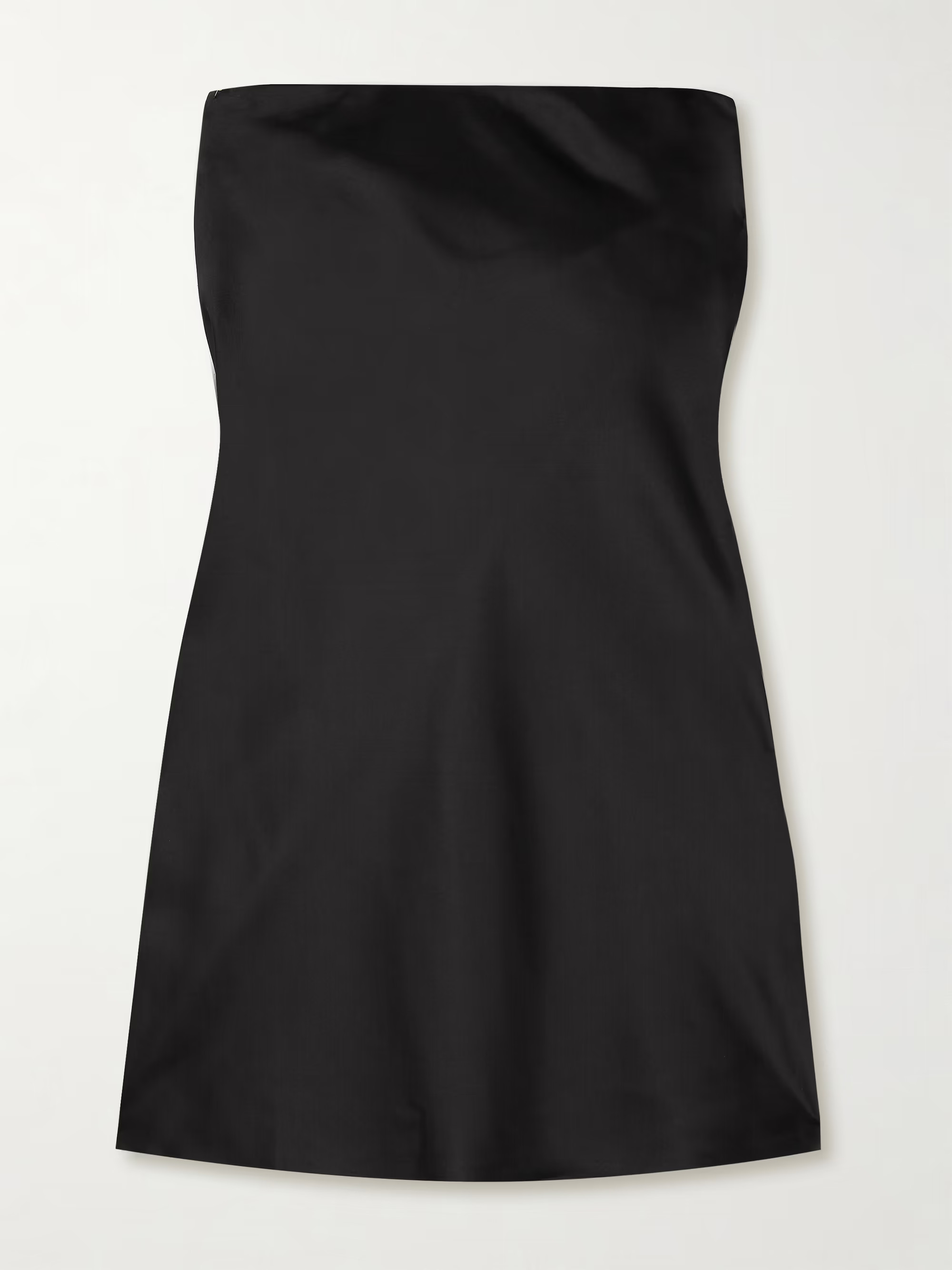 Strapless satin-crepe mini dress | NET-A-PORTER (US)