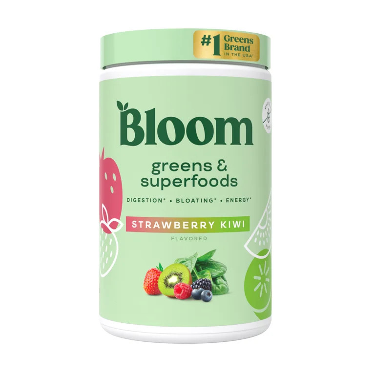 Bloom Nutrition Greens & Superfoods Powder, Strawberry Kiwi, 25 Servings | Walmart (US)