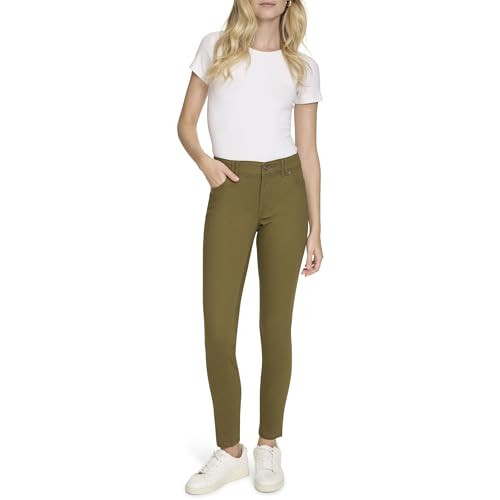 Nautica Jeans Women's Sateen Pier Skinny Pant, Dark Olive, 10 | Amazon (US)