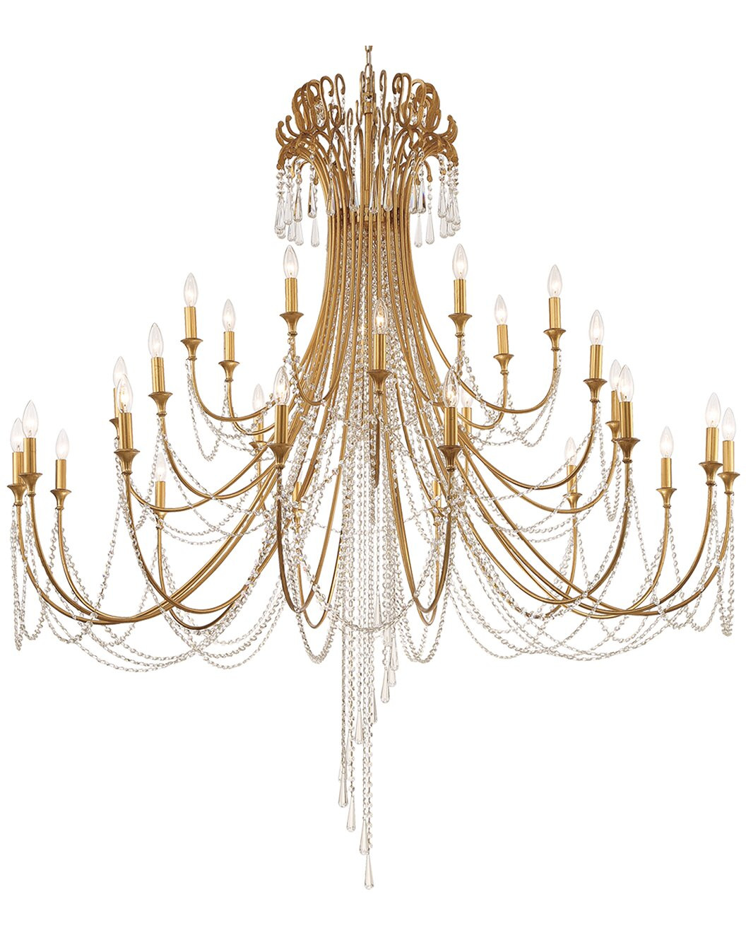 Arcadia 28 Light Antique Gold Chandelier | Gilt & Gilt City
