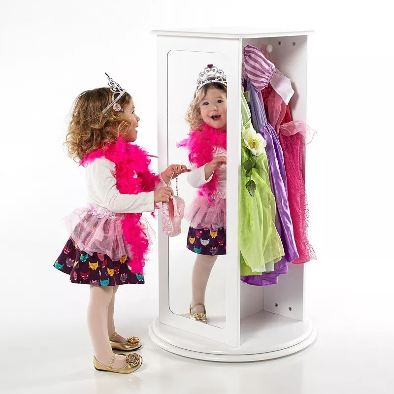 Guidecraft Rotating Storage Dress-Up Carousel, White | Kohl's