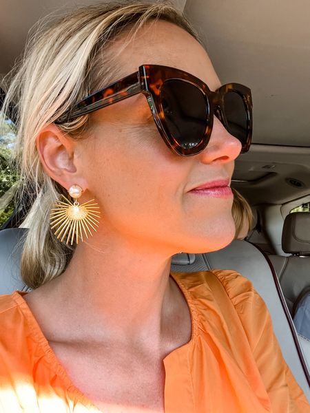 Meet the teacher, round 2. It’s been such a busy time that my go-to’s for looking more put together are statement earrings with a casual dress 🧡 so excited for the kids to start at their new school next week! 

#LTKBacktoSchool