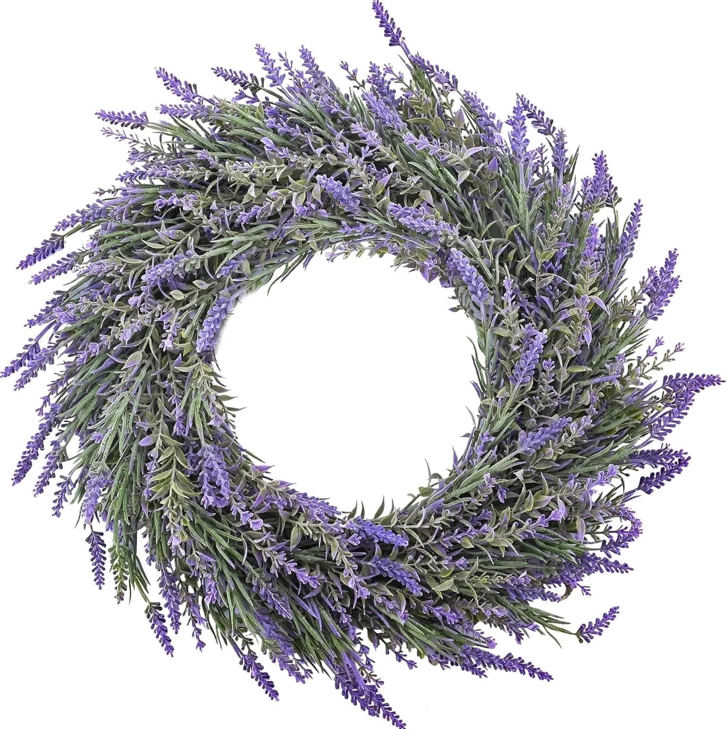 DDHS 18" Lavender Wreath for Front Door – Artificial Summer Wreath for Indoor & Outdoor All Sea... | Walmart (US)