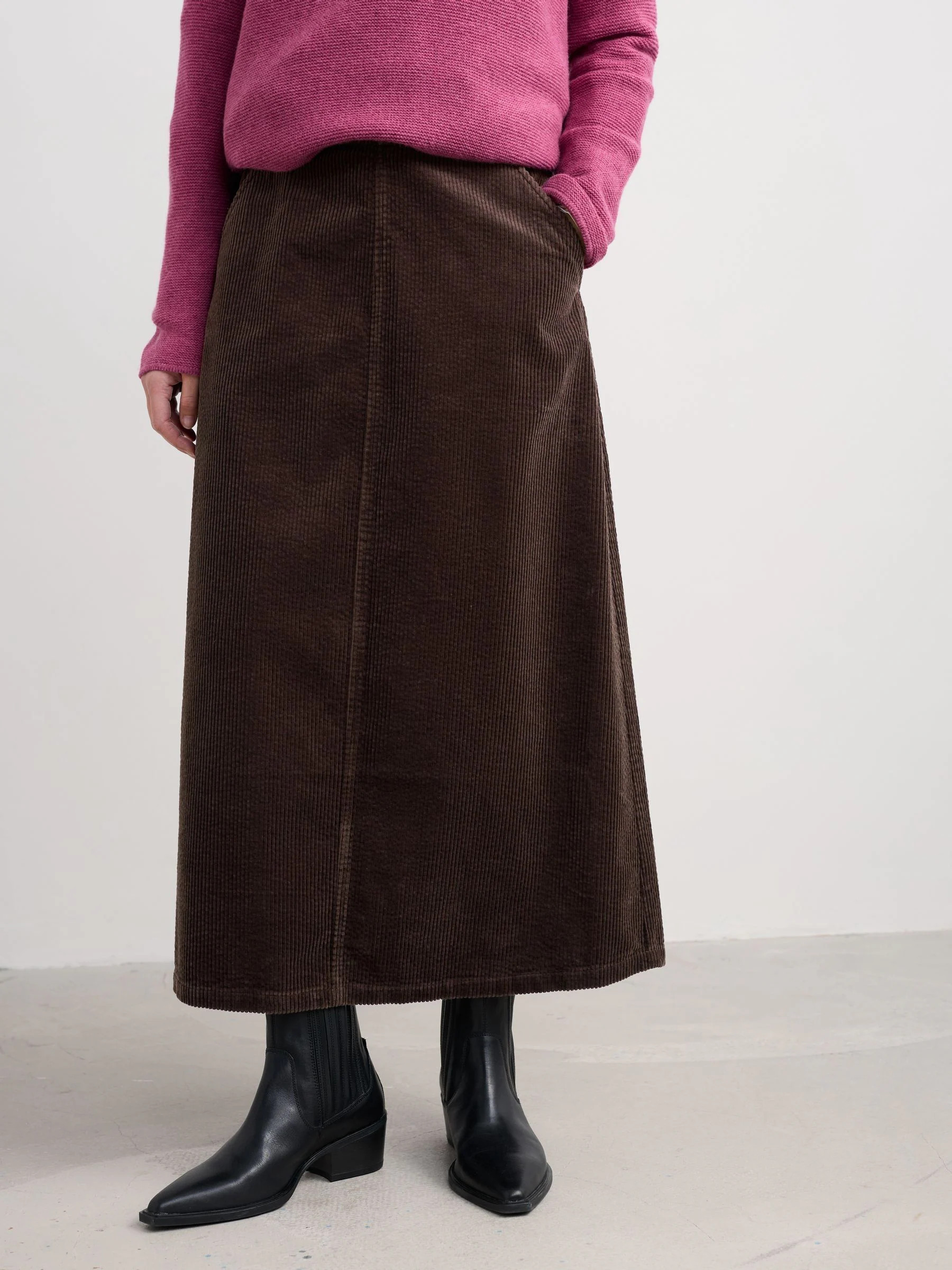 Buy Seasalt Cornwall Brown Window Wren Cord Midi Skirt from Next Ireland | Next EU