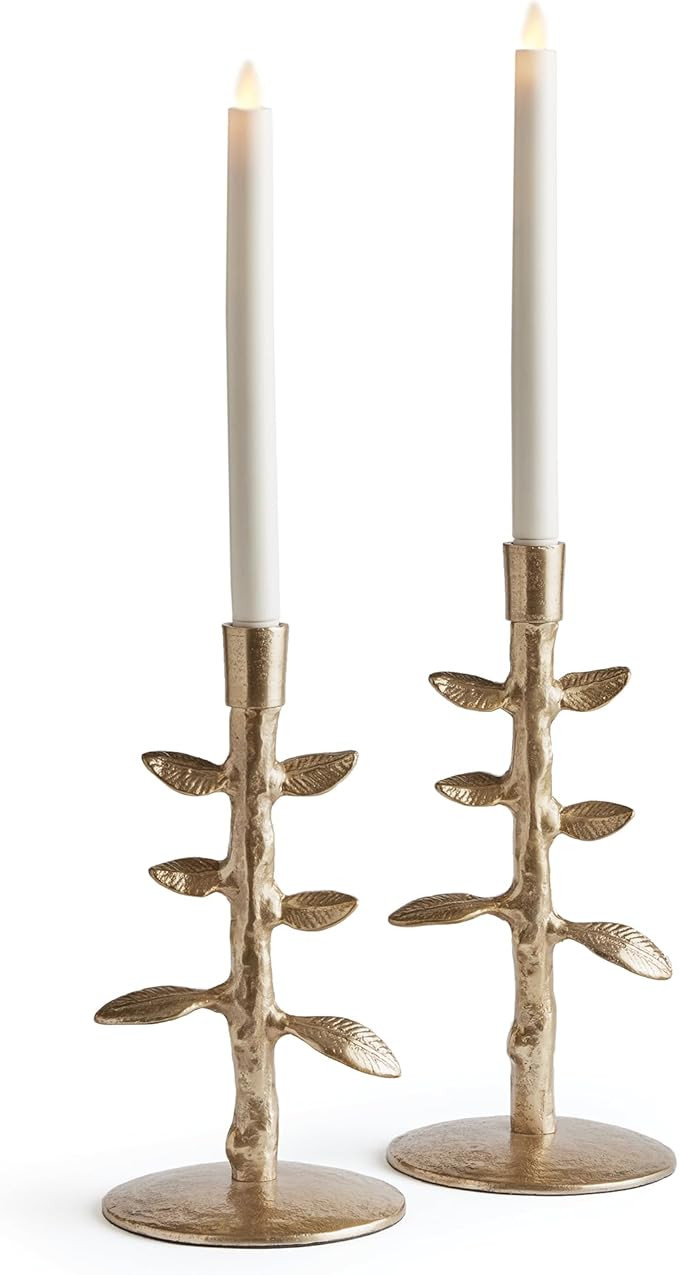 Napa Home & Garden Brier Taper Candle Holders Set of 2 Gold | Amazon (US)