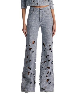 Chic High Rise Embroidered Eyelet Jeans in Rockstblue | Bloomingdale's (US)