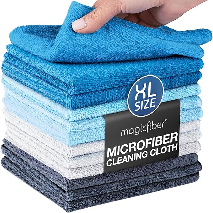 MagicFiber Microfiber Cleaning Cloth - Higher Quality, Larger Size - Micro Fiber Cloth for Cleani... | Amazon (US)