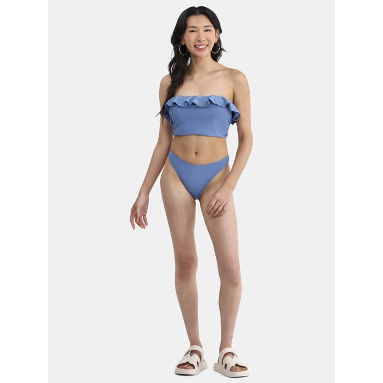 No Boundaries Women's Multiwear Skirt and Bandeau Swim Top, 1-Piece, Sizes XXS - XL | Walmart (US)