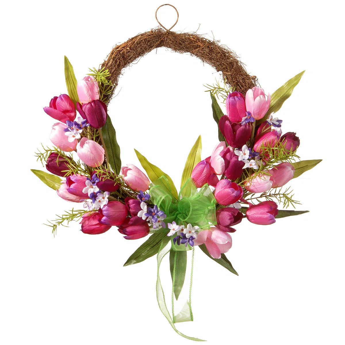 20" Tulip Twig Wreath | Wayfair North America