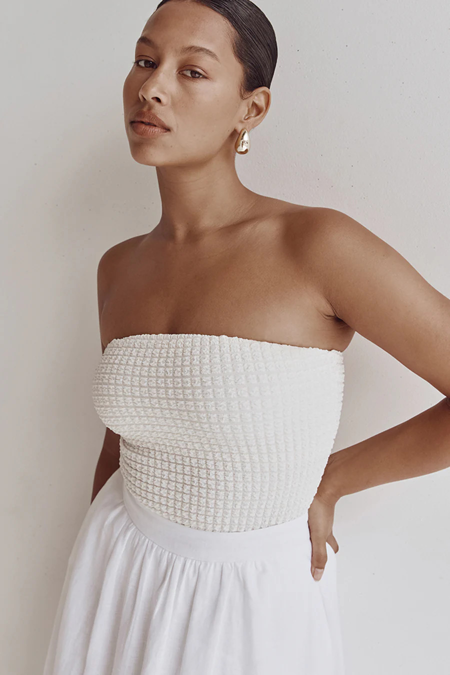 ALEX CREAM BANDEAU TOP | DISSH