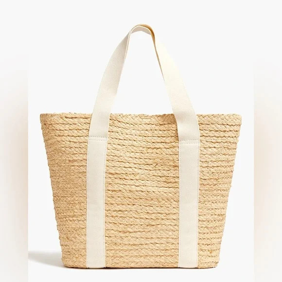 NWT J.Crew Raffia Tote Bag | Poshmark