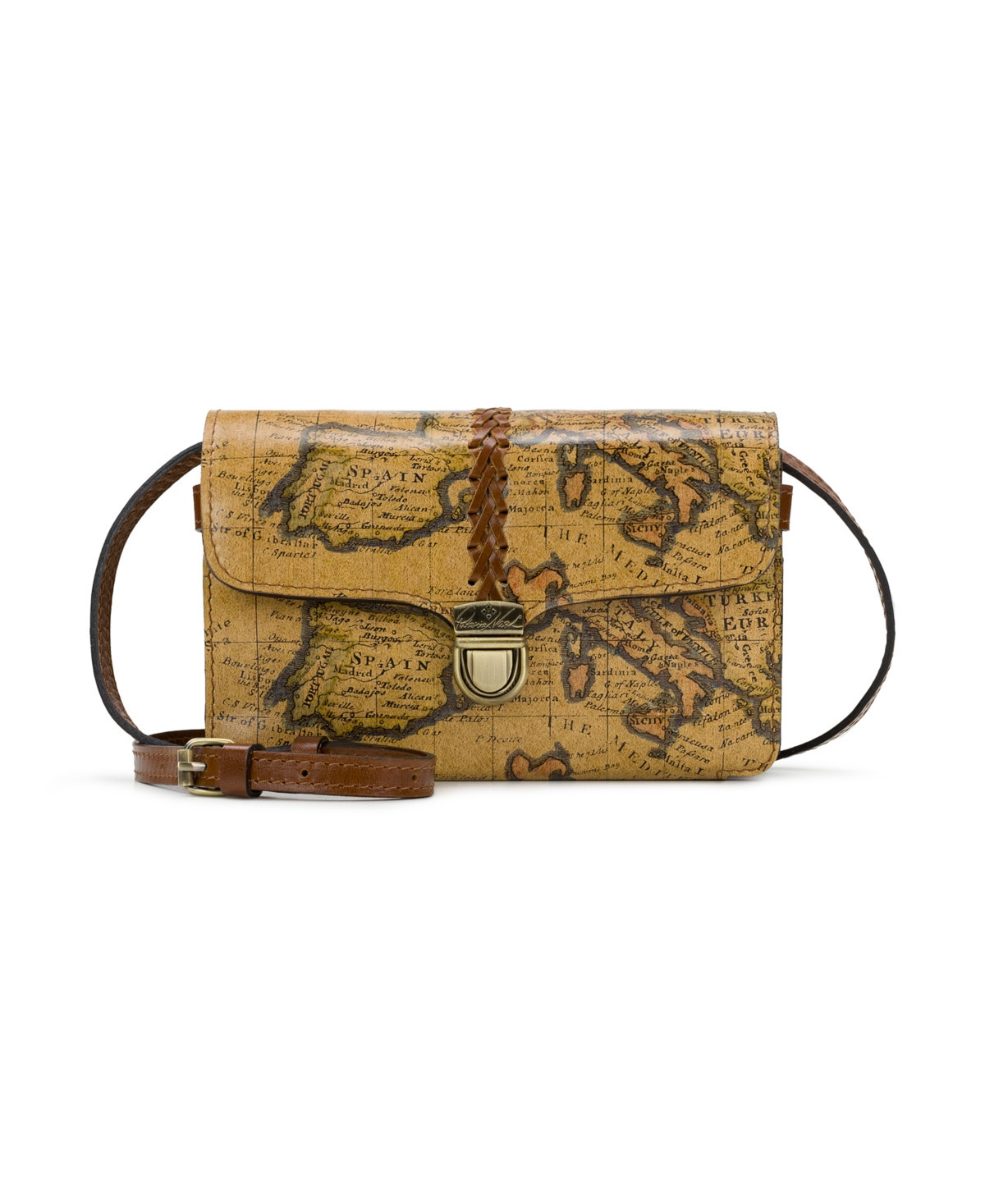 Patricia Nash Bianco Crossbody Organizer - Euro Map Print | Macy's