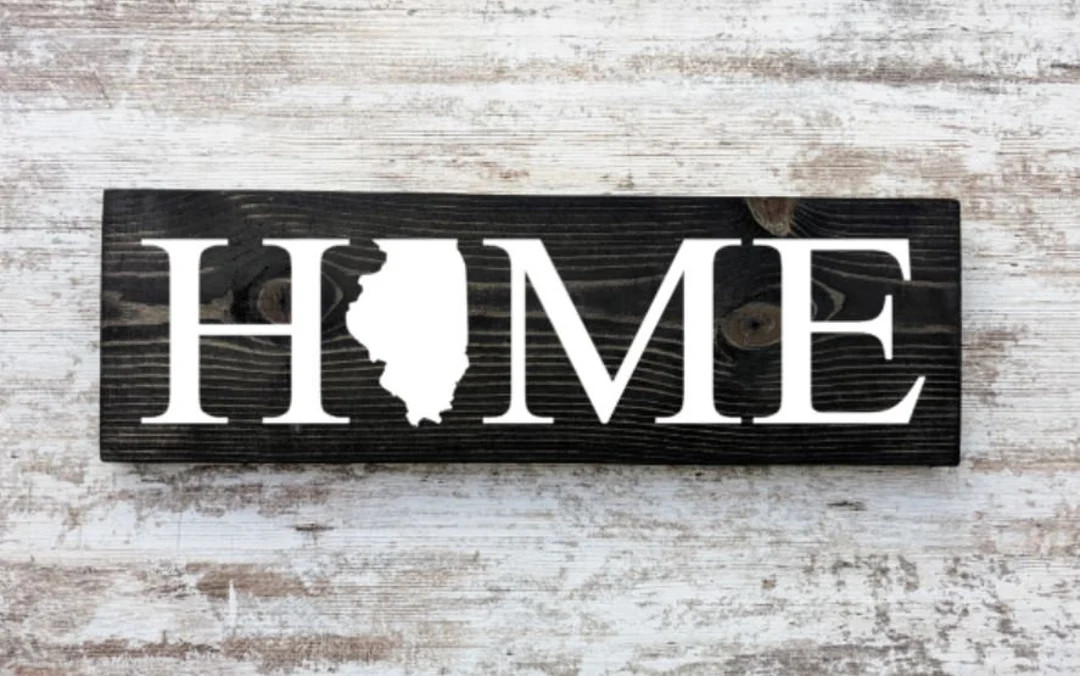 Illinois Home Sign. Illinois Home Decor. Illinois Home Poster. Reclaimed Wood. Illinois Wall Art.... | Etsy (US)