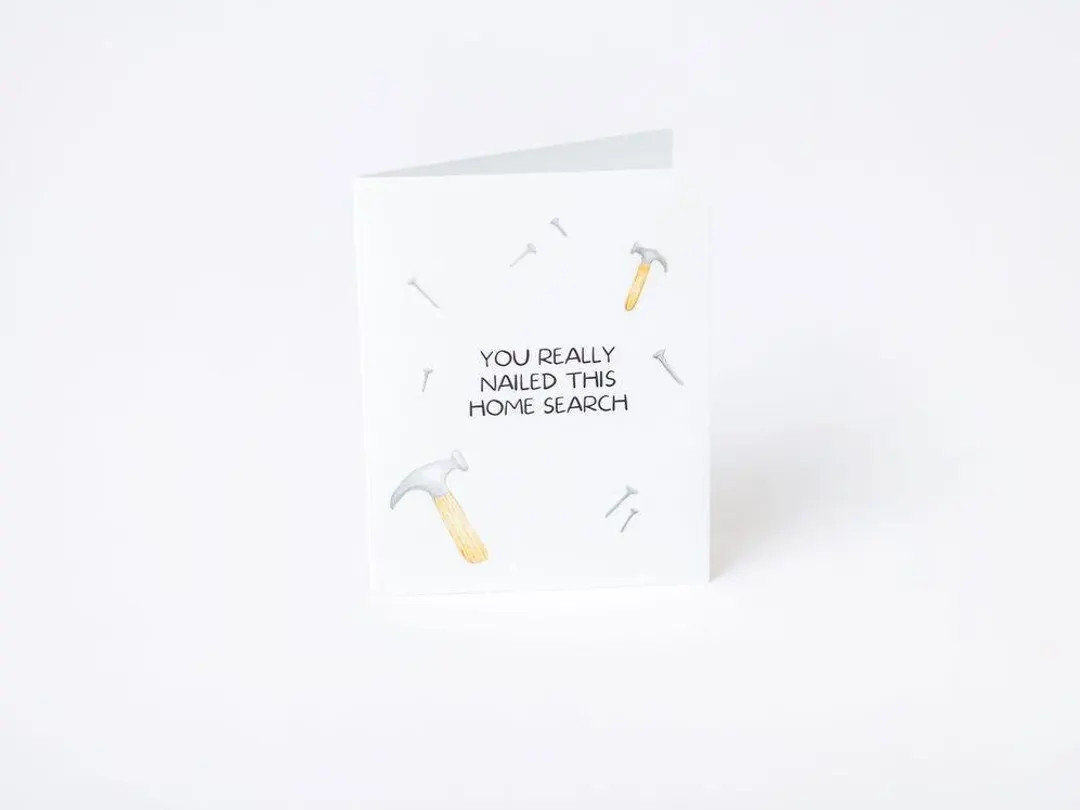 Nailed It Greeting Card: Closing Day Gift for Real Estate Homebuyers - Etsy | Etsy (US)